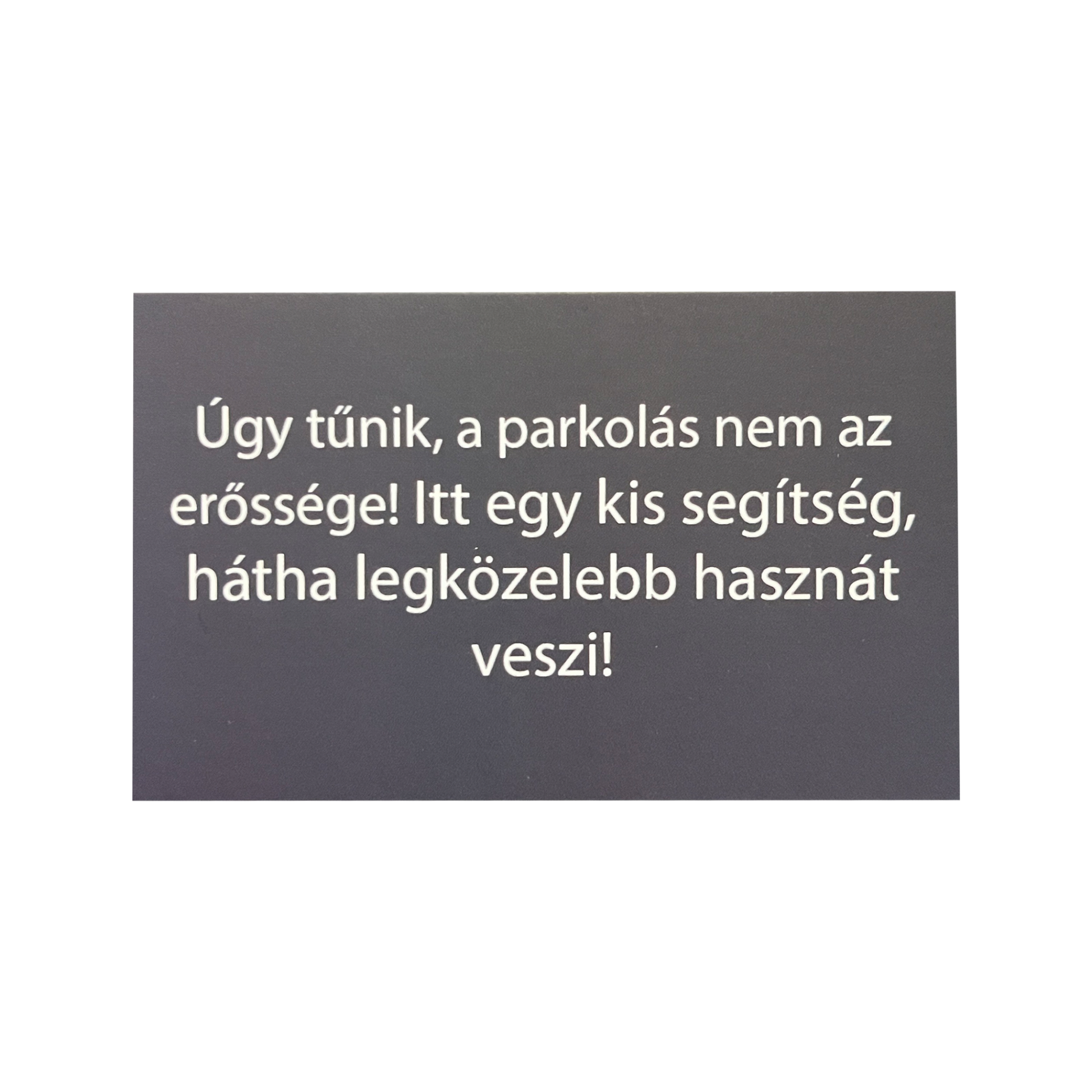Parkolási kisokos